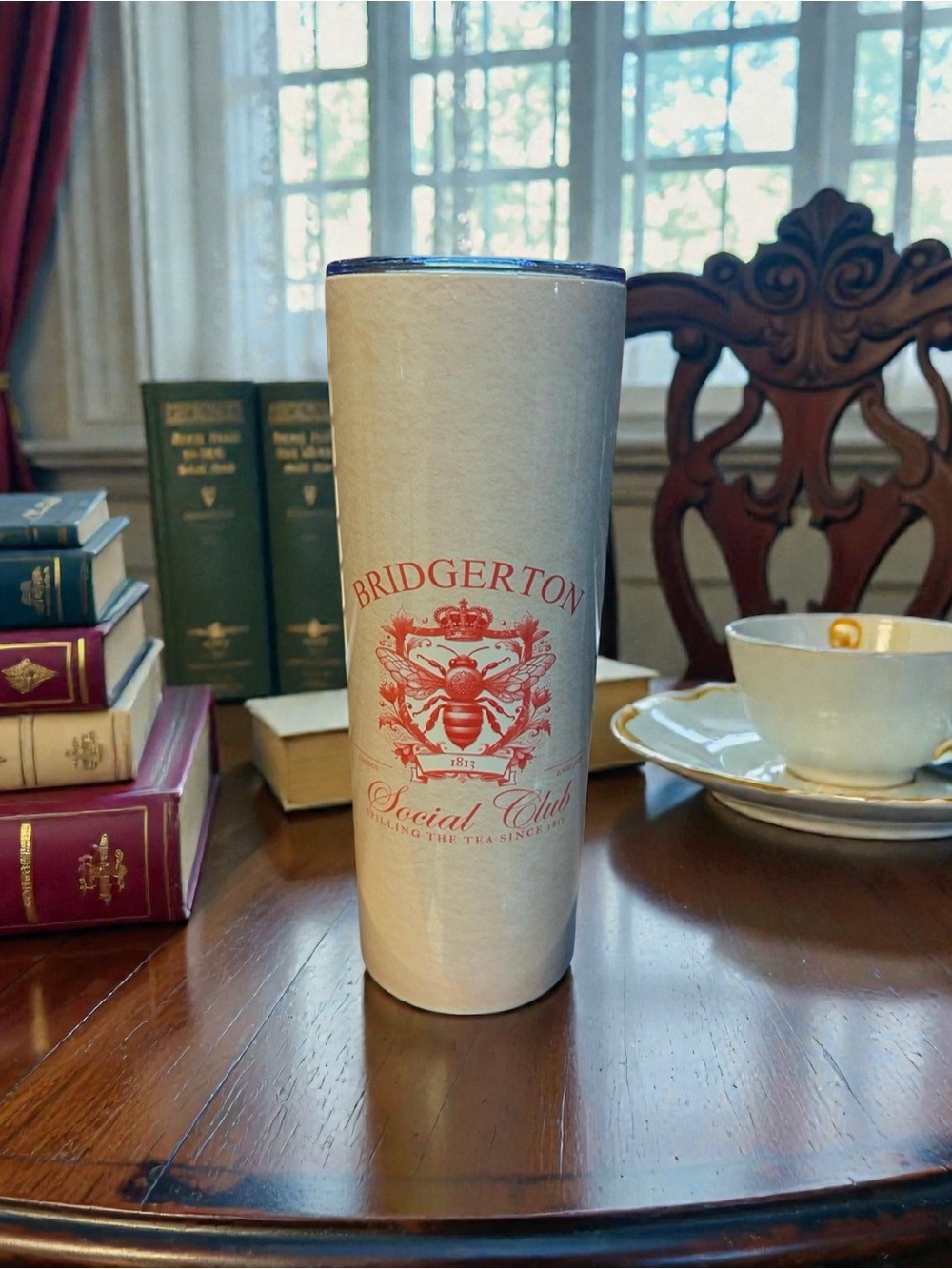 Pink Bridgerton Theme 20oz Skinny Stainless Steel Tumbler
